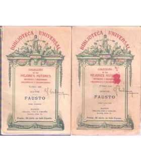 Biblioteca Universal: Fausto Tomos 109 y 110