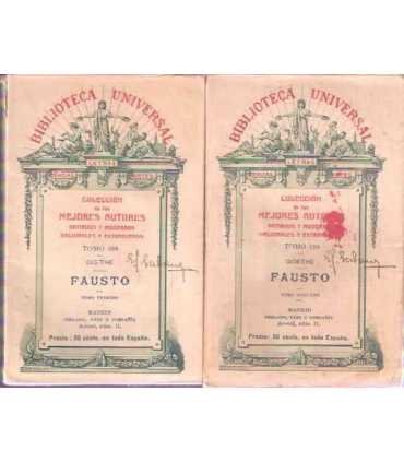 Biblioteca Universal: Fausto Tomos 109 y 110