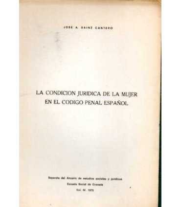 La condición jurídica de la mujer en el código penal español