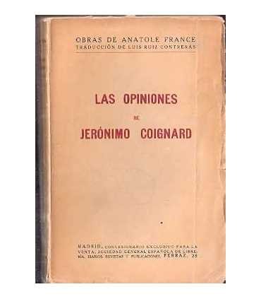 Las opiniones de Jerónimo Coignard