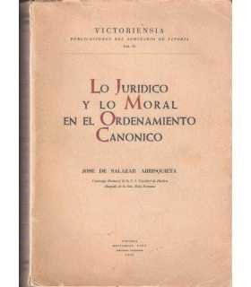 Lo Jurídico y lo Moral en el Ordenamiento Canónico