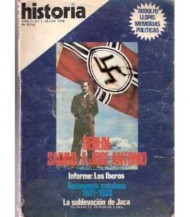 Historia 16. nº 1. Berlin: Salvad a José Antonio