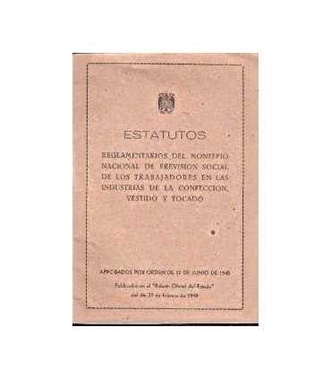 Estatutos Reglamentarios del Montepío de Previsión