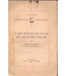 Kurze Historische Syntax der Deutschen Sprache