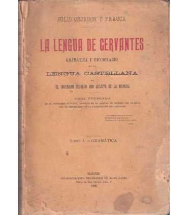 La lengua de Cervantes. Tomo I