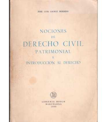 Nociones de Derecho civil patrimonial e introducci