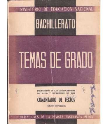 Temas de Grado. Comentarios de Texto (grado superi