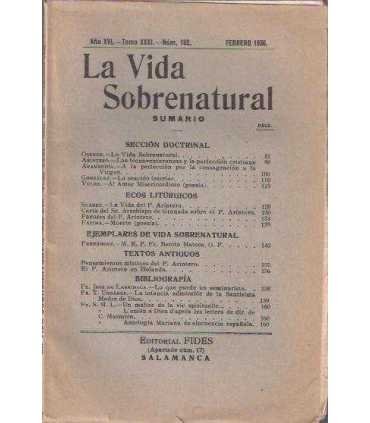 La vida sobrenatural. Año XVI. Tomo XXXI Num 182