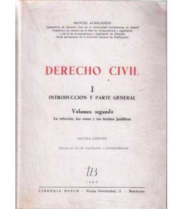 Derecho civil I: introducción y parte general. Vol
