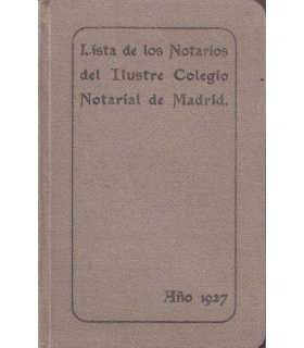Lista de los Notarios del Ilustre Colegio Notarial
