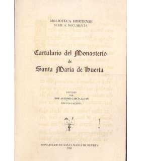 Cartulario del Monasterio de Santa María de Huerta