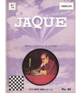 Jaque. Revista española de ajedrez nº 74. Febrero