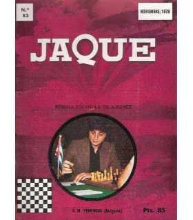 Jaque. Revista española de ajedrez nº 83. Noviembr