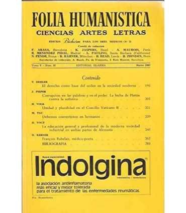 Folia Humanística. Tomo V, Nº51, Marzo