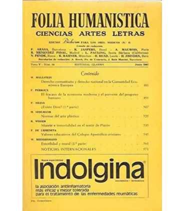 Folia Humanística. Tomo V, Nº 54, Junio