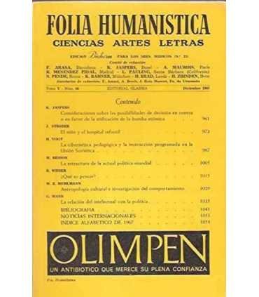 Folia Humanística. Tomo V, Nº 60, Diciembre