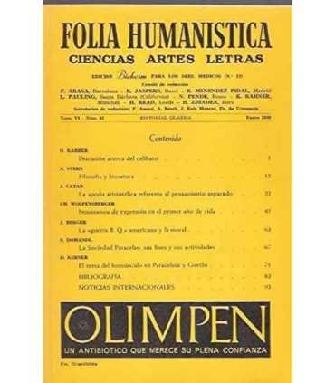 Folia Humanística. Tomo V, Nº 61, Enero