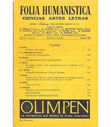Folia Humanística. Tomo V, Nº 62, Febrero