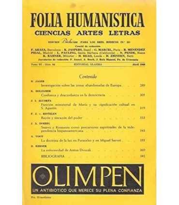 Folia Humanística. Tomo VI, Nº 64, Abril