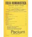Folia Humanística. Tomo VII, Nº 75, Marzo