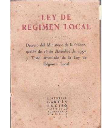 Ley de régimen local