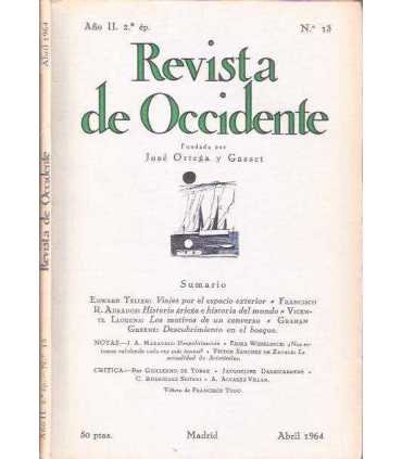 Revista de Occidente, 13. Año II. 2ª Época.
