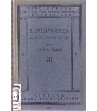 Epistolarum ad Atticum, libri V a VIII.