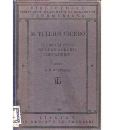 Orationes II. Pro A. Cluentio habito de lege Agrar