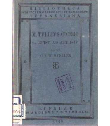 Epistolarum ad Atticum, libri I a IV.