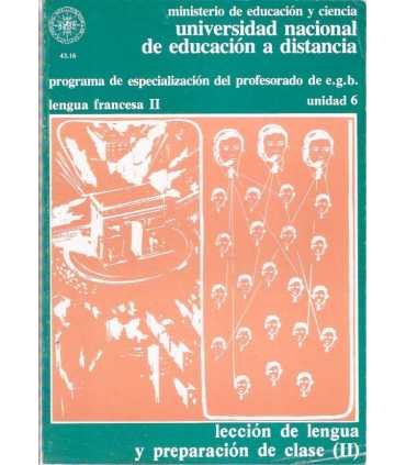 Lengua francesa II, unidad 6:  Lección de lengua y