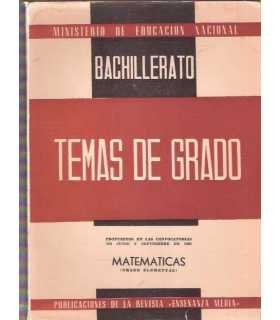 Temas de Grado. Matemáticas (grado elemental)
