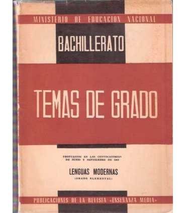 Temas de Grado. Lenguas Modernas (grado elemental)