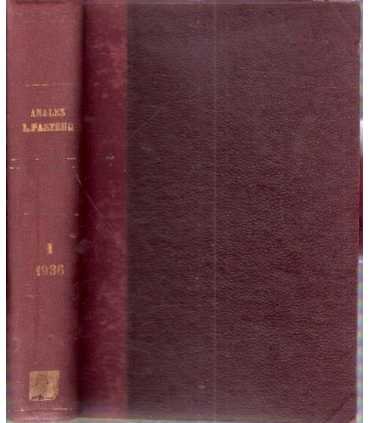 Annales de L´Institut Pasteur, tomo 56.