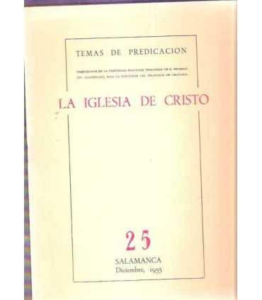 Temas de Predicación, 25. La Iglesia de Cristo