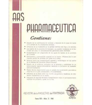 Ars Pharmaceutica, tomo XXII, nº 3.
