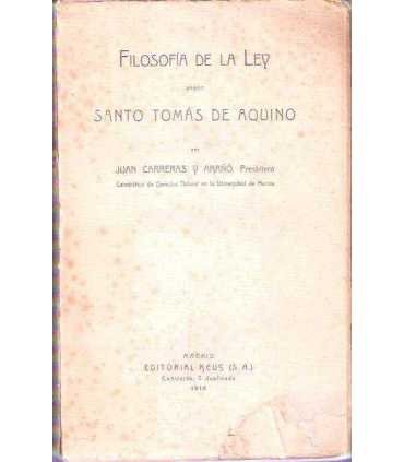 Filosofía de la Ley según Santo Tomás de Aquino