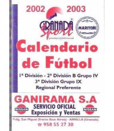 Calendario de fútbol 2002/03
