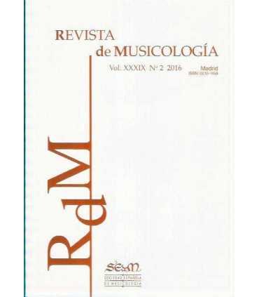 Revista de Musicología Vol. XXXIX, nº 2.