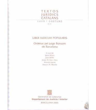 Liber Iudicum Popularis. Ordenat pel jutge Bonsom