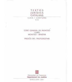 Cort General de Montsó (1585). Montsó-Binefar. Pro