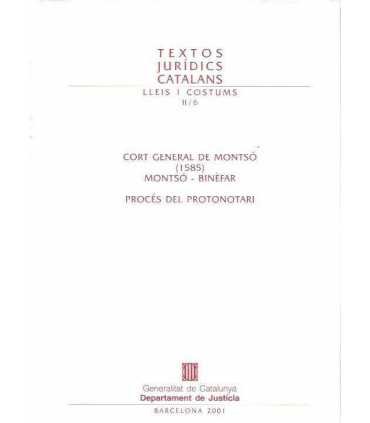Cort General de Montsó (1585). Montsó-Binefar. Pro