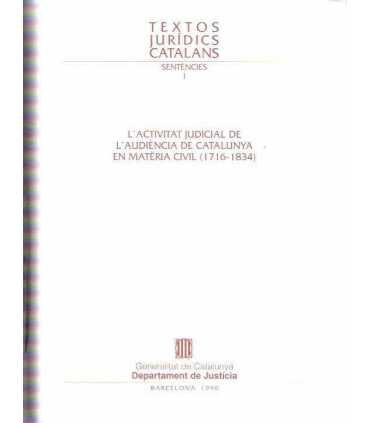L'activitat judicial de l'Audienica de Catalunya e