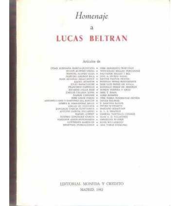 Homenaje a Lucas Beltrán