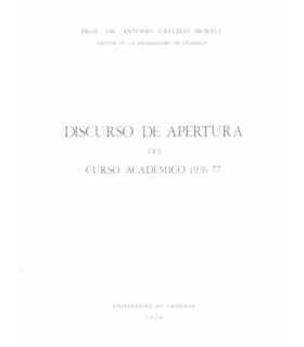Discurso de apertura del curso académico 1976-77