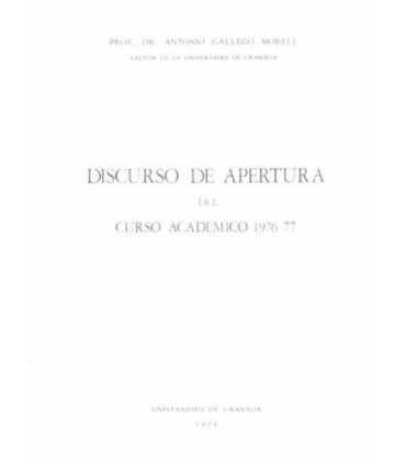 Discurso de apertura del curso académico 1976-77