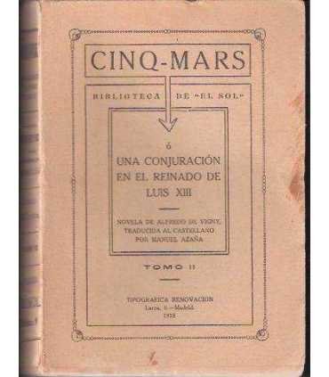 Cinq-Mars o la conjuración en el reinado de Luis X