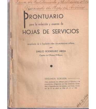 Prontuario para la redacción y examen de Hojas de