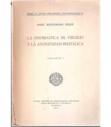La onomástica de Virgilio y la Antigüedad preitáli