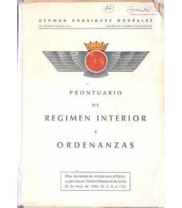 Prontuario de Régimen interior y Ordenanzas