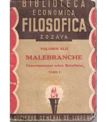 Malebranche. Conversaciones sobre Metafísica Tomo